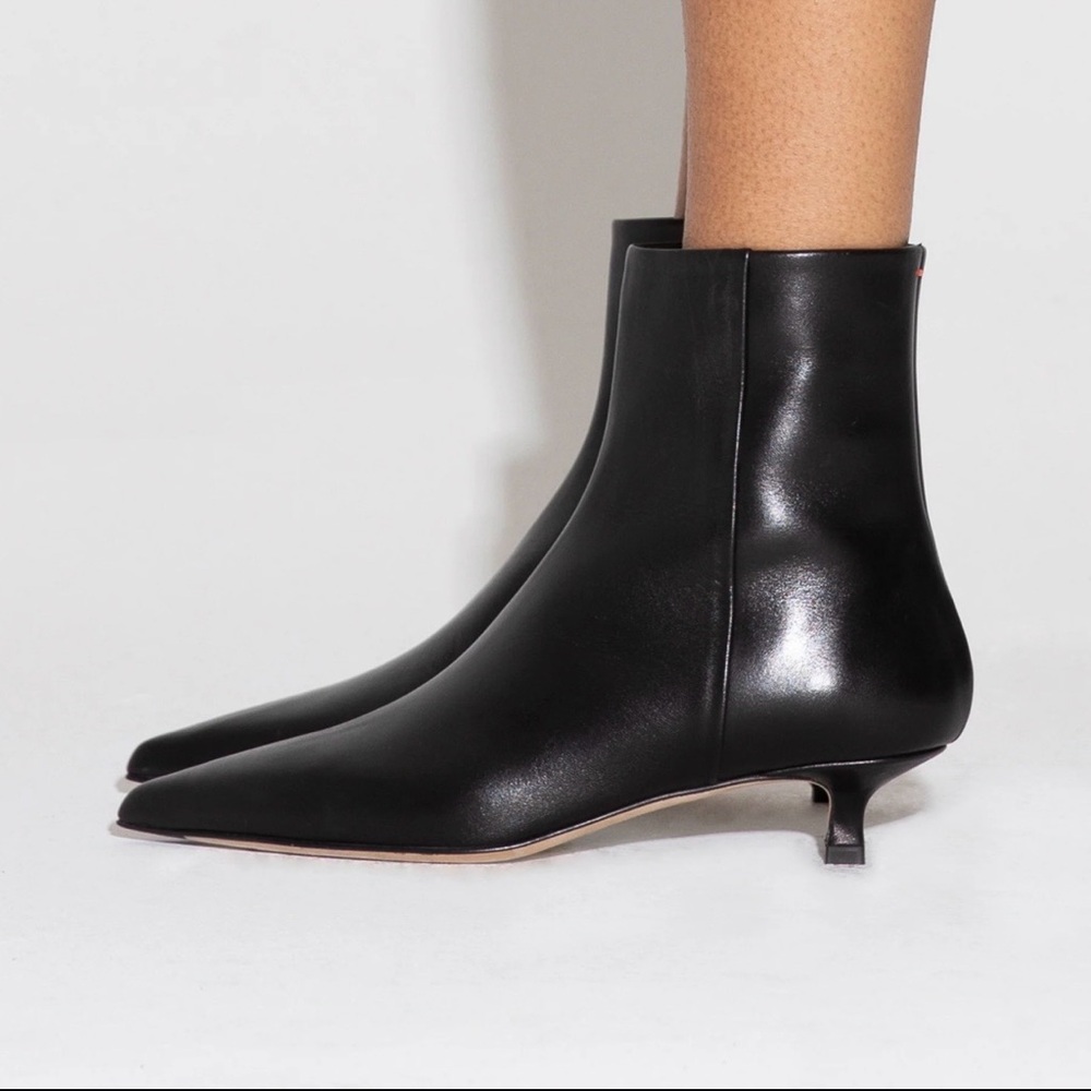 AEYDE SOFIE ANKLE WOMEN BOOTIE BLACK NAPA LEATHER SIZE 5